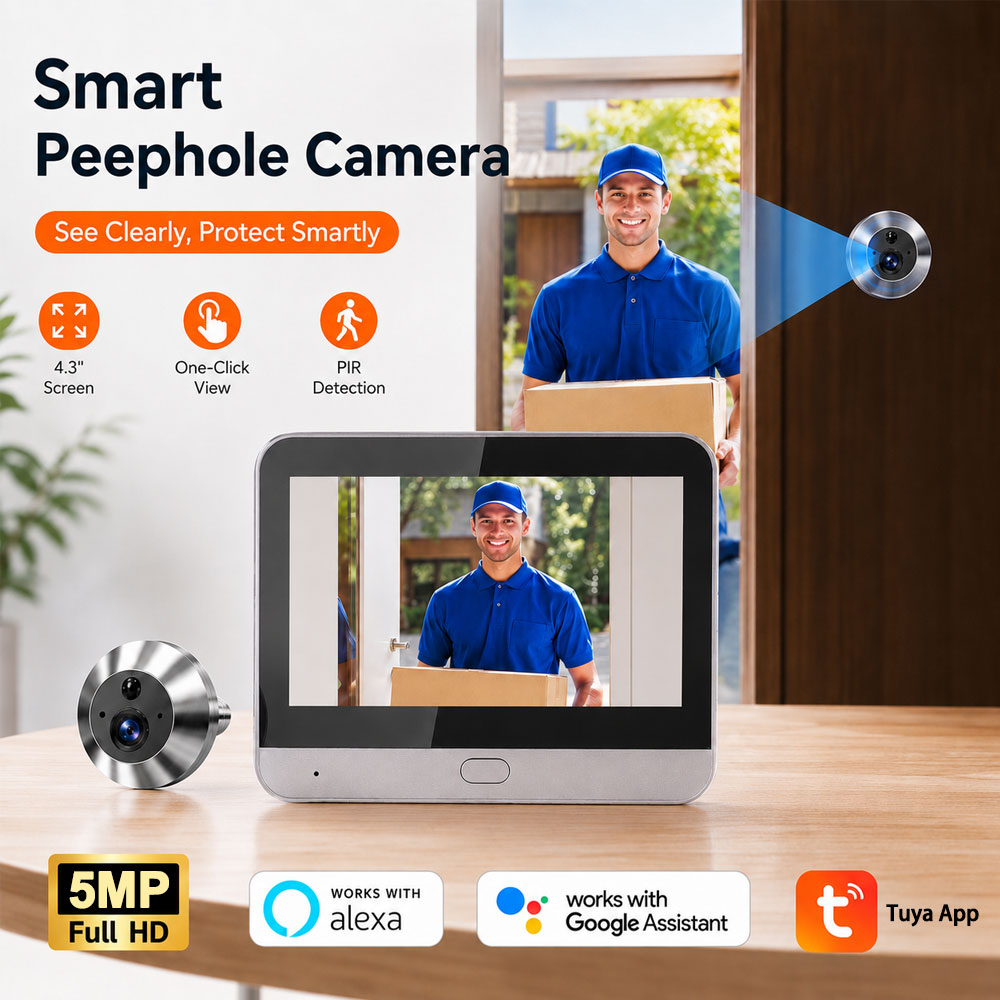 Smart Doorbell Wired - Tuya Smart 5MP 140 ° Weitwinkel-Digitaler