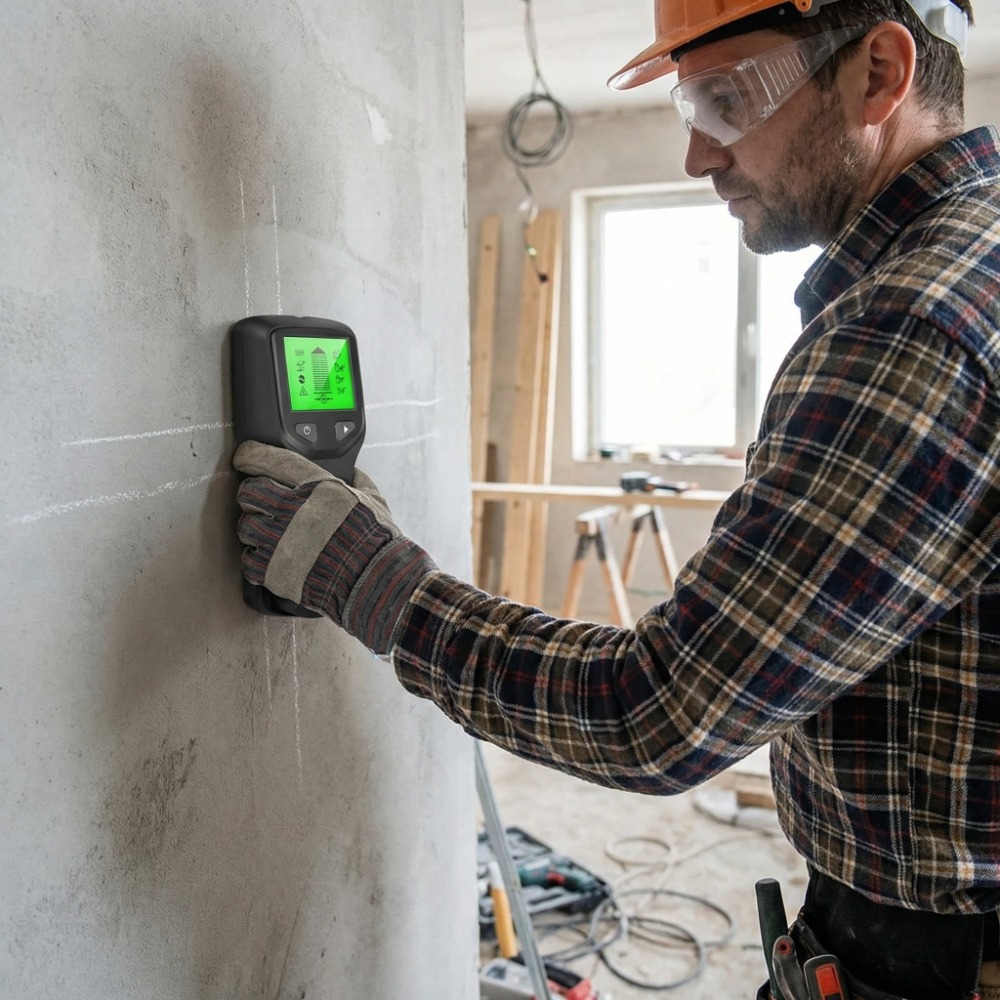 Water Leak Detector Wired - 5-in-1 Digitaler Balkendetektor Handgehaltener Wandscanner für