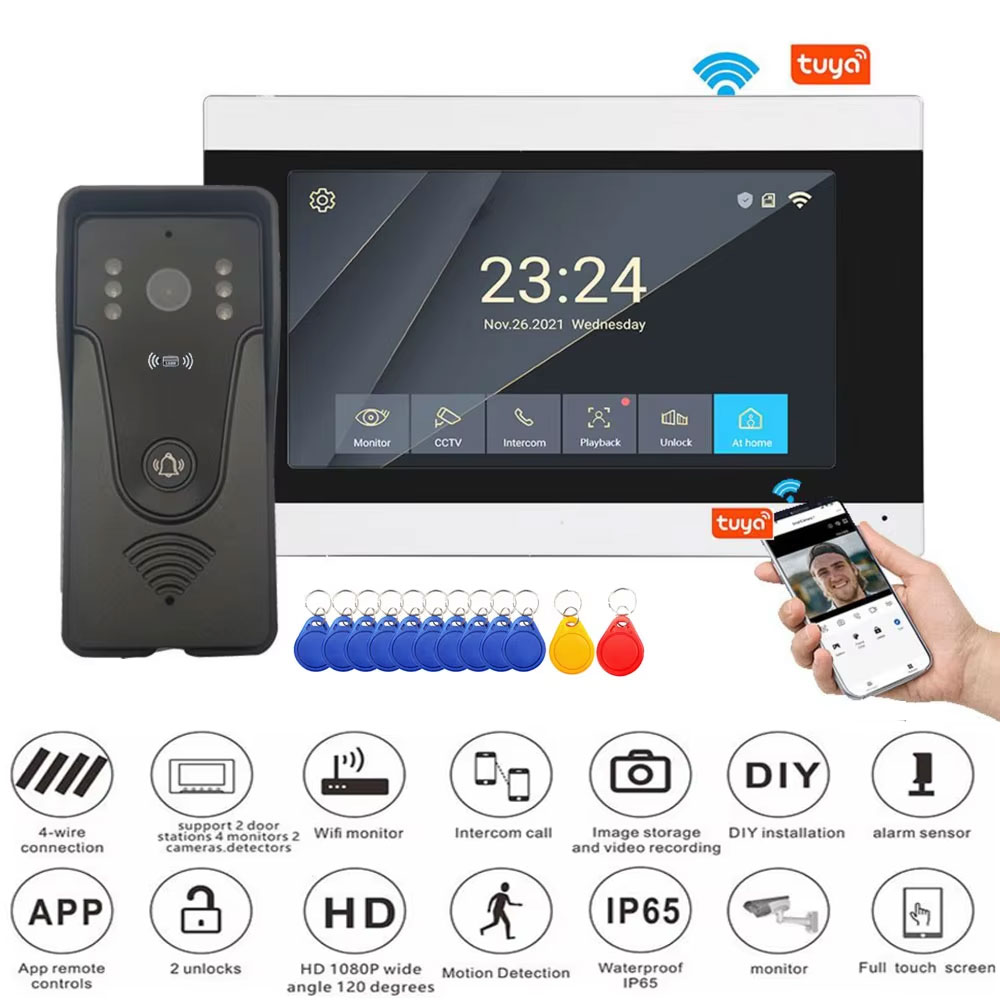 Tuya 1080P 7 Zoll Farbe Touch  – Smart Doorbell Wired Bewertung und Preis